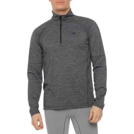 Outdoor Research Alpine Onset 150 Base Layer Top - Zip Neck, Merino Wool, Long Sleeve in Charcoal Heather