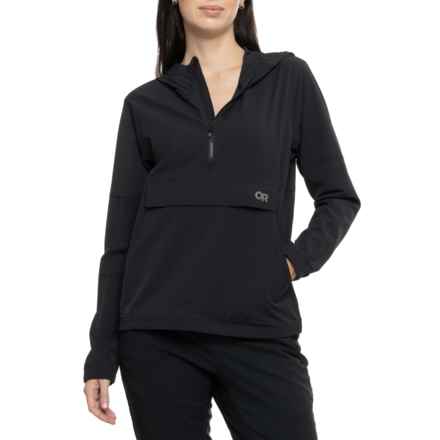 Outdoor Research Ferrosi Anorak Jacket - UPF 50+, Zip Neck in Black