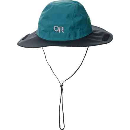 Outdoor Research Seattle Gore-Tex® Rain Hat - UPF 50+, Waterproof in Mediterranean/Black