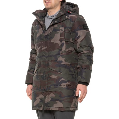 Forest Camo Print Puffer Jacket