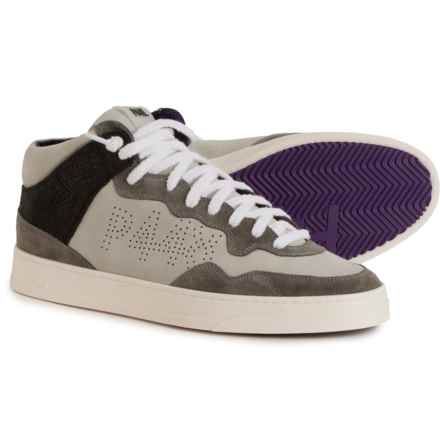P448 Made in Italy Bali High-Top Sneakers - Nubuck (For Men) in Tuxedo/Blk