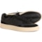 P448 Made in Italy Bali Lace-Up Sneakers - Leather (For Women) in Smog/Black