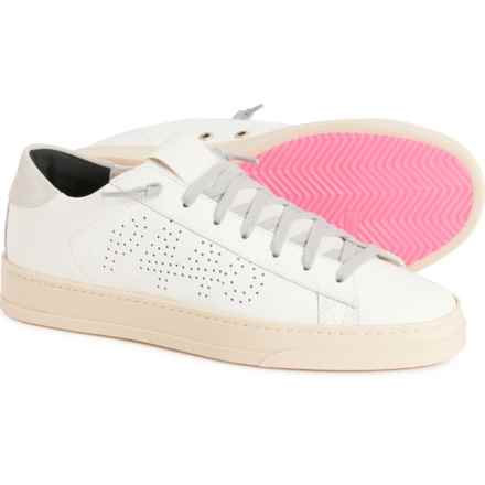 P448 Made in Italy Jack Lace-Up Sneakers - Leather (For Women) in Allwhite