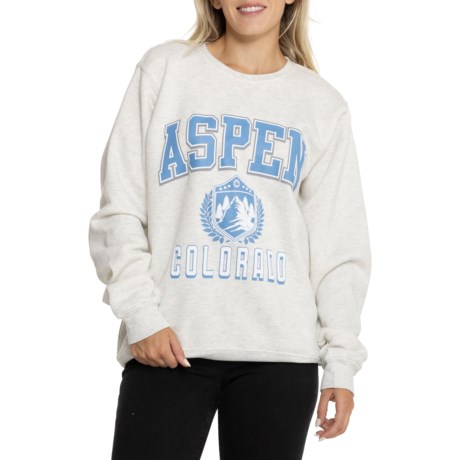 PACIFIC & CO Aspen Crew Neck Sweatshirt in Oatmeal/Navy