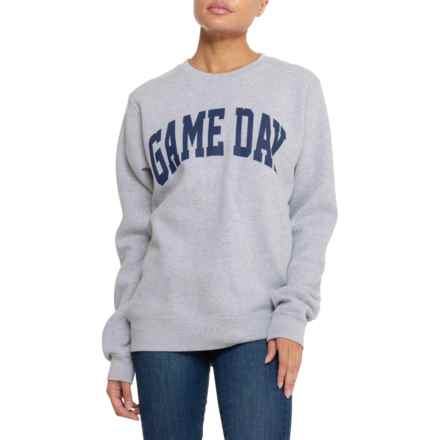 PACIFIC & CO Game Day Sweatshirt in Ash Grey/Navy