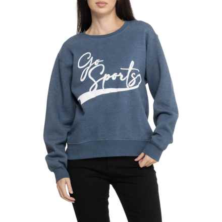 PACIFIC & CO Go Sports Sweatshirt in Denim/White
