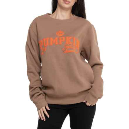 PACIFIC & CO Pumpkin Spice Sweatshirt in Ginger/ Burnt Orange Letters