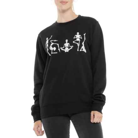 PACIFIC & CO Skeleton Yoga Sweatshirt in Black