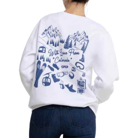 PACIFIC & CO With Love from Colorado Sweatshirt in White/Blue