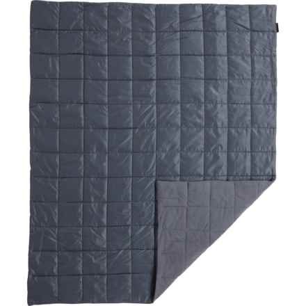 Pacific Crest Quilted Reversible Outdoor Throw Blanket - Packable, Down Alternative, 50x60” in Grey