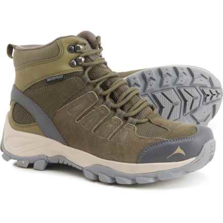 Pacific Mountain Boulder Mid Hiking Boots - Waterproof, Suede (For Women) in Olive/ Grey