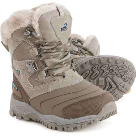 Pacific Mountain Girls Steppe Jr. Pac Boots - Waterproof, Insulated in Taupe/Mint