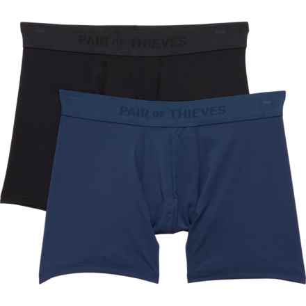 PAIR OF THIEVES Hustle Solid Print Boxer Briefs - 2-Pack in Black/Navy