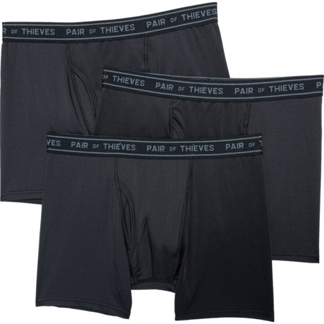 PAIR OF THIEVES Micro-Mesh Boxer Briefs - 3-Pack in Black