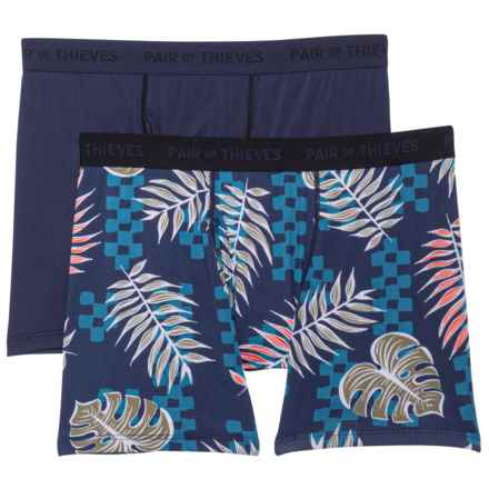 PAIR OF THIEVES Tropical Solution Boxer Briefs - 2-Pack in Dark Navy/Black