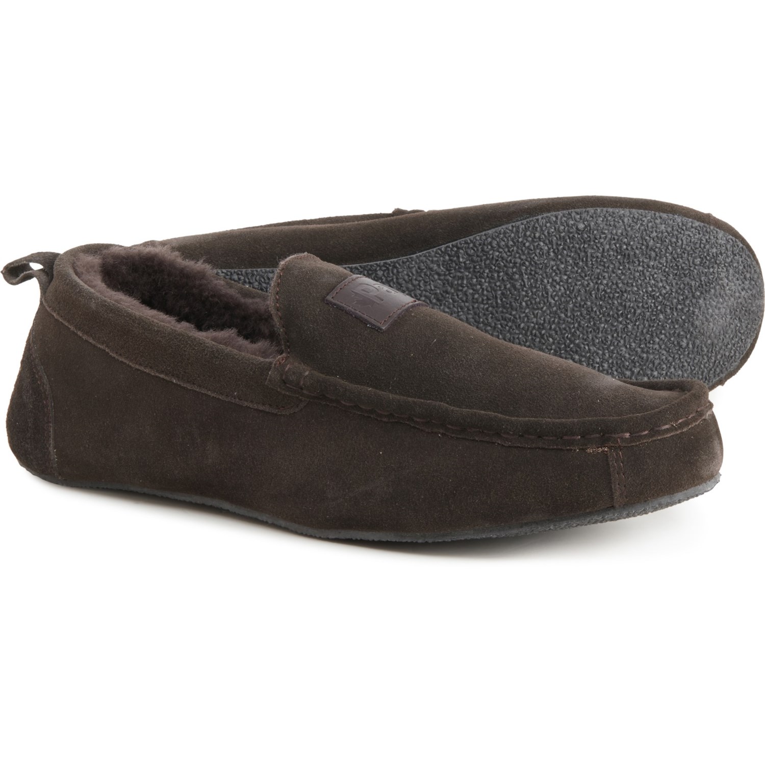 Ugg suede loafers discount with faux fur detail