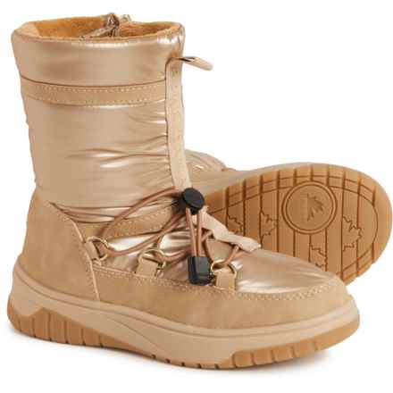 Pajar Girls Janie Nylon Winter Boots - Waterproof, Insulated in Gold/Sand