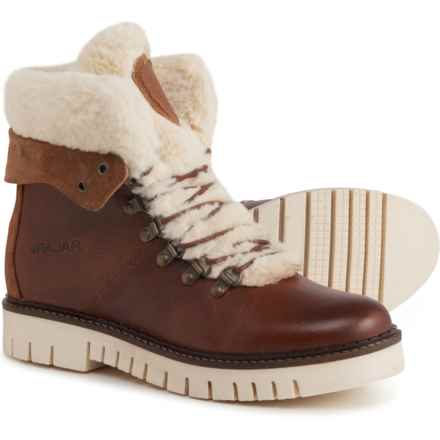 Pajar Penny Winter Combat Boots - Waterproof, Leather (For Women) in Cognac