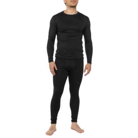 Pajar Super Stretch Fleece Base Layer Top and Pants Set - Long Sleeve in Black