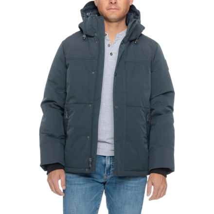 Pajar Wiyot Mixed-Media Hooded Puffer Jacket - Insulated in Navy