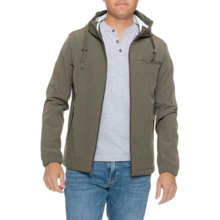 Pajar Zinc Short Soft Shell Jacket with Hood in Military