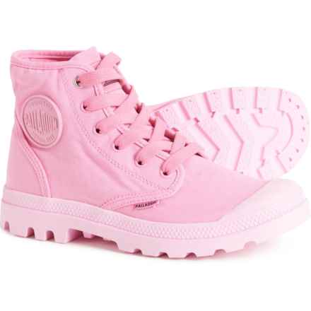 Palladium Big Girls Pampa Hi V Canvas Sneaker Boots in Aurora Pink