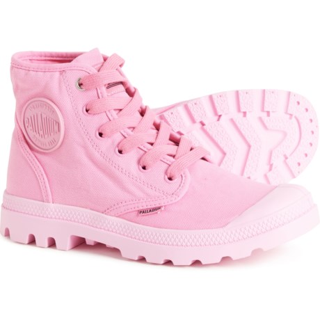 Palladium Big Girls Pampa Hi V Canvas Sneaker Boots in Aurora Pink
