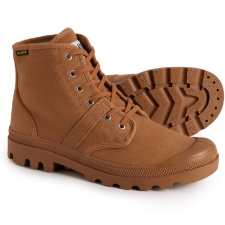 Palladium Pallabrousse Canvas Boots (For Men) in Cinnamon