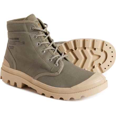 Palladium Pallabrousse Canvas Boots (For Men) in Vetiver