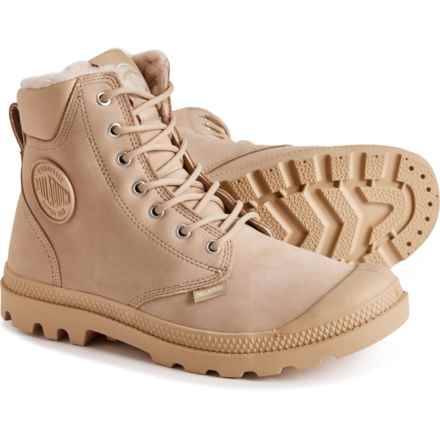 Palladium Pampa Sport Cuff Boots - Waterproof, Leather, Wool (For Men) in Warm Sand