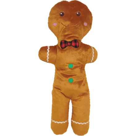 Pally Paws Gingerbread Man Plush Dog Toy - 23.5”, Squeaker in Gingerbread Man