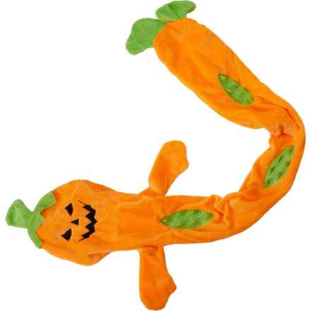 Pally Paws Pumpkin Longbody Plush Dog Toy - 50”, Squeaker in Pumpkin/Orange