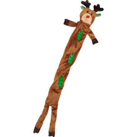 Pally Paws Reindeer Plush Dog Toy with Three TPR Belly Sections - 52”, Squeaker in Reindeer