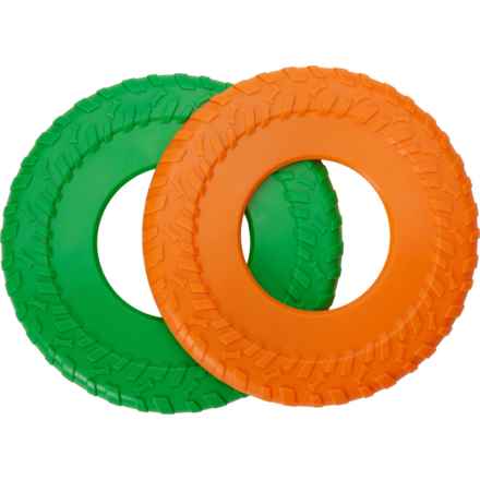 Pally Paws TPR Tire Frisbee Dog Toy - 2-Pack, 10” in Multi