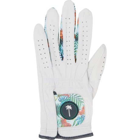 Palm Golf Barrels and Birdies Golf Glove - Leather, Left Hand (For Women) in White