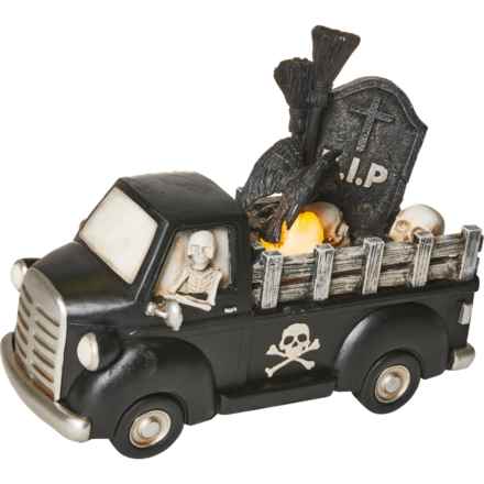 Palm Tree Ghost Cart with LED Light - 8.5x11x4.25” in Black