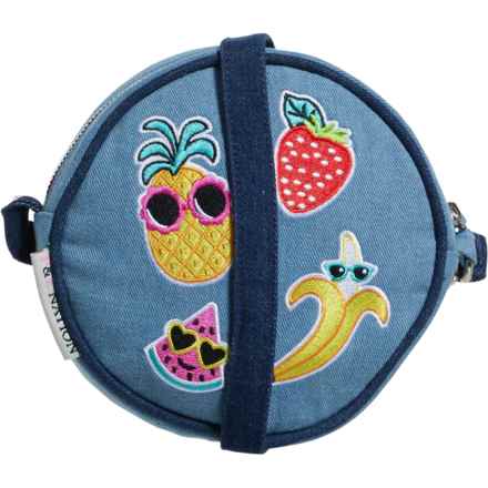 P&L Nation Denim Patch Crossbody Bag (For Girls) in Multi