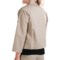 7161K_2 Paperwhite Asymmetrical Crop Jacket - Stretch Cotton, 3/4 Sleeve (For Women)