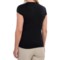 7166V_2 Paperwhite Drape Front Shirt - Short Sleeve (For Women)