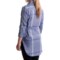 7161N_2 Paperwhite Long Lightweight Tunic Shirt - 3/4 Sleeve (For Women)