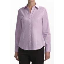 Paperwhite Mini-Stripe Shirt - Stretch Cotton, Long Sleeve (For Women) in Freesia - Closeouts