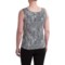 7166R_2 Paperwhite Printed Tank Top (For Women)