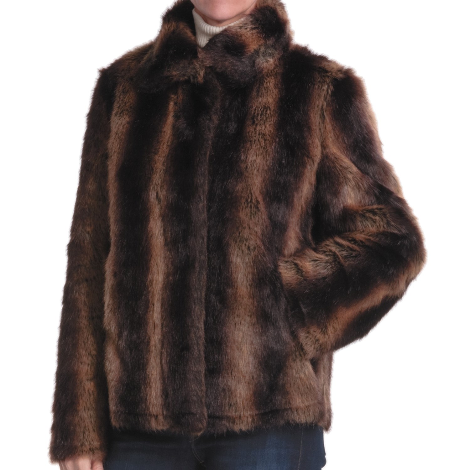  Parkhurst Reversible Faux Fur Jacket (For Women 