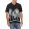 PARTY PANTS Palms and Borders Shirt - Short Sleeve in Black