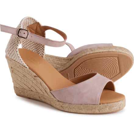 PASEART ESPADRILLES Made in Spain One Band Wedge Sandals - Suede (For Women) in Olay