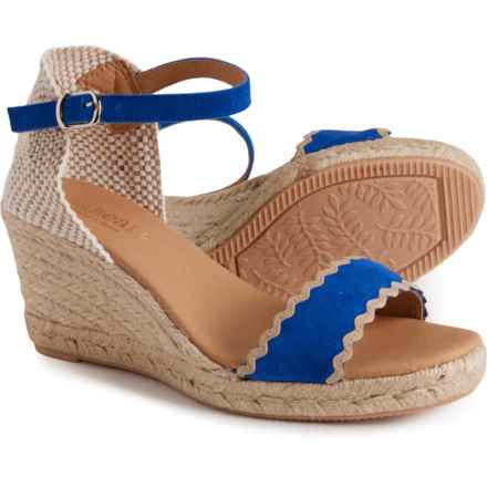 PASEART ESPADRILLES Made in Spain Wedge Open-Toe Sandals - Suede (For Women) in Francia
