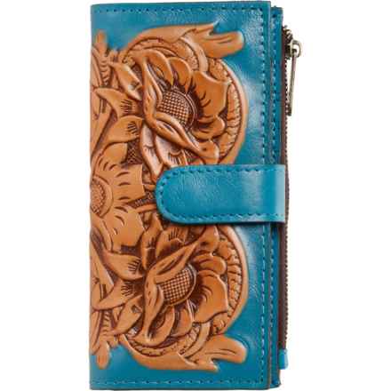 Patricia Nash Nazari Wallet - Leather in Turquoise