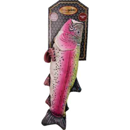 Pawprintz Plush Dog Toy - 16”, Squeaker in Trout