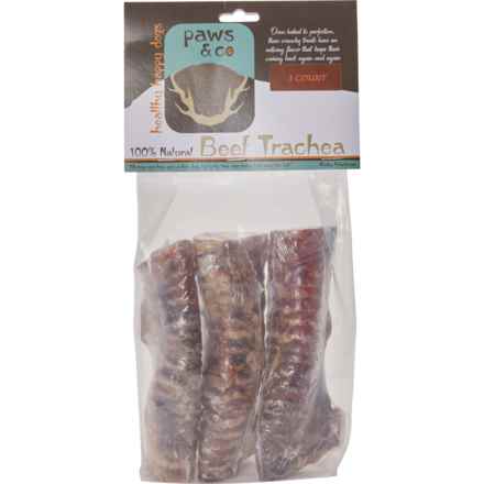 Paws & Co. Beef Trachea Dog Treats - 3-Pack in Multi