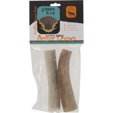 Paws & Co. Split-Whole Antler Combo Dog Chews - 2-Pack, Large in Multi